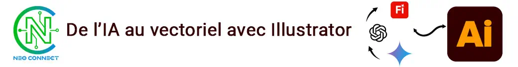 logo illustrant le module de formation en distanciel intitulé création visuelle: de l'IA à la maîtrise vectorielle avec Illustrator